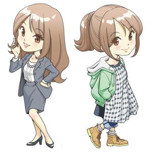 asahiya910 (asahiya910)さんの求人媒体用女の子キャラクターイラストへの提案