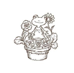 comiticoさんのカエル＋花のイラストへの提案