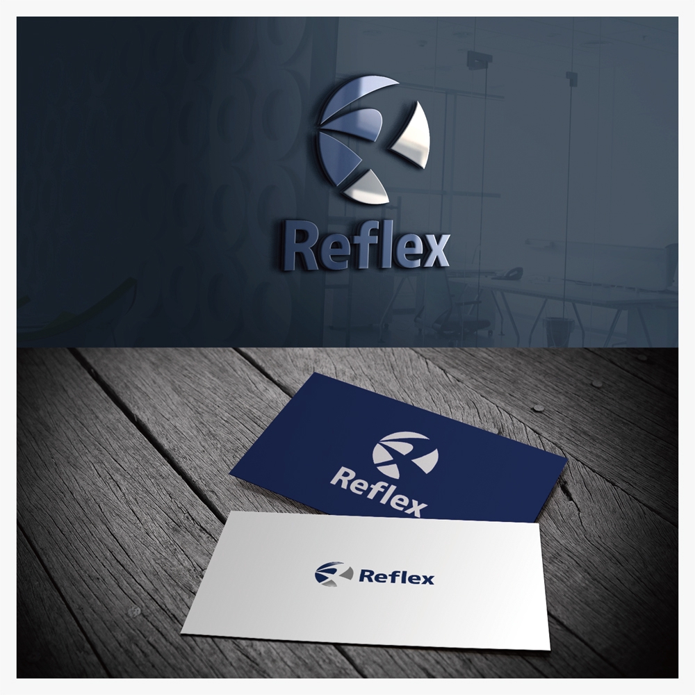 土木・建設業の名刺、ヘルメット等に使用する『R』、『Reflex』を用いた企業ロゴの作成依頼です