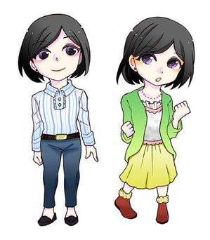 887 (ecori_887)さんの求人媒体用女の子キャラクターイラストへの提案