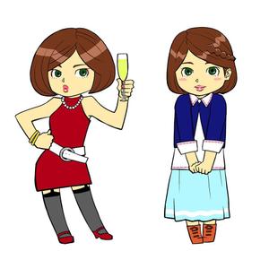タニグチゲン (shinsaku029)さんの求人媒体用女の子キャラクターイラストへの提案