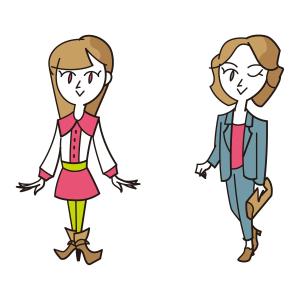 さんの求人媒体用女の子キャラクターイラストへの提案