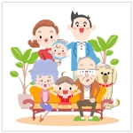 sho-rai / ショウライ (sho-rai)さんの明るい家族のイラスト他１点（自治体の福祉系パンフ表紙に採用）への提案