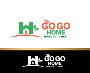 IandO (zen634)さんの「GO　GO　HOME」不動産店の看板ロゴ、デザイン作成への提案