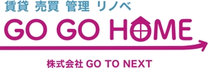 さんの「GO　GO　HOME」不動産店の看板ロゴ、デザイン作成への提案