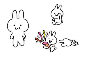 土田ミナ ()さんのゆるくて可愛いうさぎのラインスタンプ作成依頼への提案