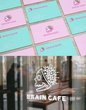 picardseiko (seikopicard)さんのカフェのロゴ　脳を表したポップなイラストロゴへの提案