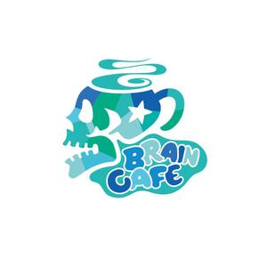 sazuki (sazuki)さんのカフェのロゴ　脳を表したポップなイラストロゴへの提案