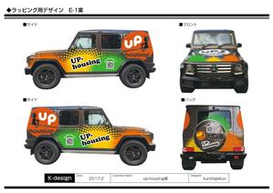 K-Design (kurohigekun)さんの 不動産販売及びリノベーション工事の社用車(宣伝カー)のカーラッピングのデザインへの提案