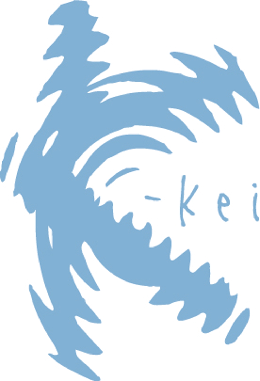 「K　（ケイ）」のロゴ作成