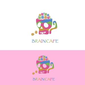 dscltyさんのカフェのロゴ　脳を表したポップなイラストロゴへの提案