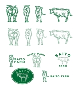 airfactory ()さんのSAITO FARM(ドクタープロデュースのお肉屋さん）の牛のイラストへの提案