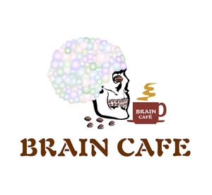 wohnen design (wohnen)さんのカフェのロゴ　脳を表したポップなイラストロゴへの提案