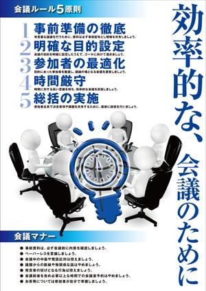 Yamashita.Design (yamashita-design)さんの社内の会議を円滑にするための啓発ポスターへの提案