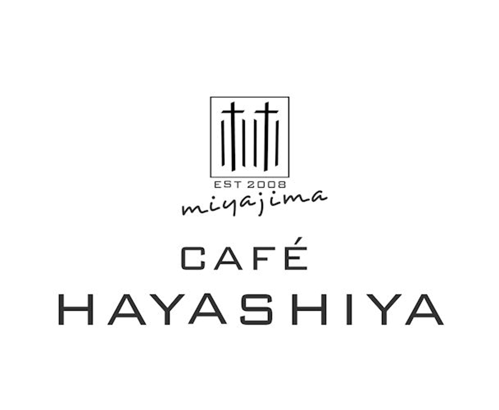 日本三景の宮島にある　カフェのロゴ