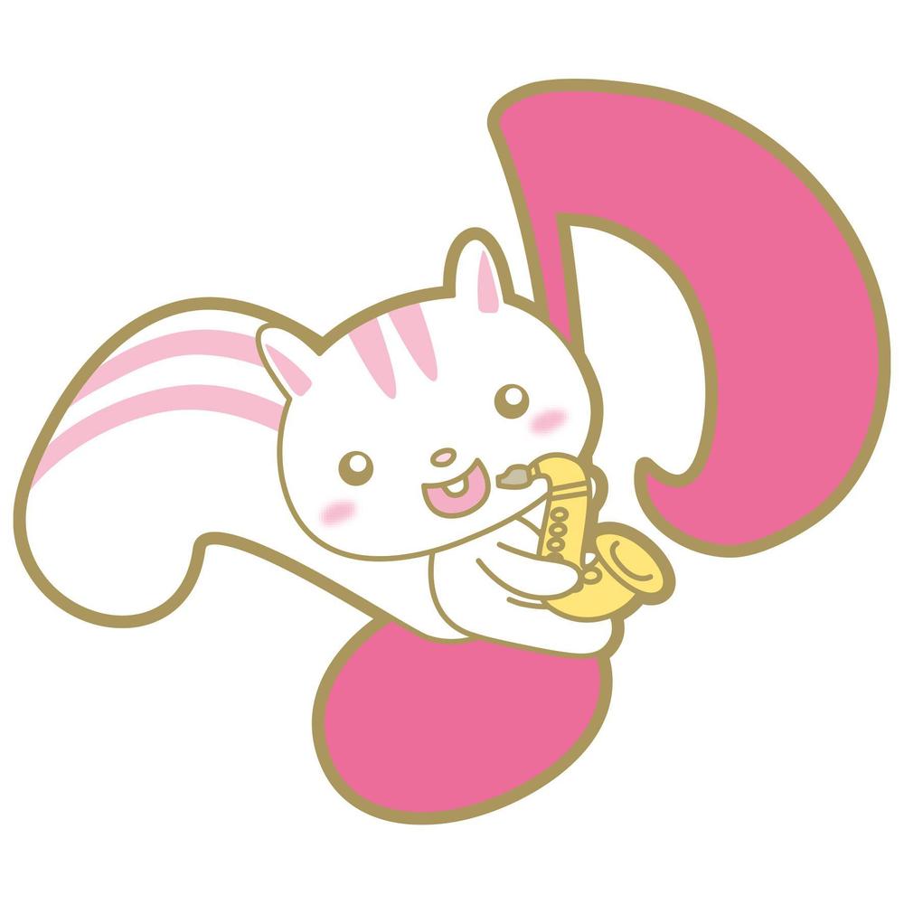 動物又は動物を擬人化したキャラクター。音符をからめたり音楽を連想させるもの。