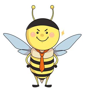 草色みどり (kusairo_midori)さんのハチのキャラクターデザインへの提案