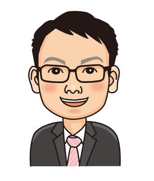 福田ユウ ()さんの営業名刺で使う似顔絵イラストへの提案