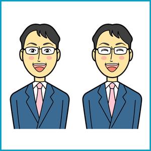 ナミ (takenoko_mail)さんの営業名刺で使う似顔絵イラストへの提案
