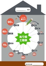 MYO (YudaiMyo)さんの住宅設計進捗　ぬり絵工程表　インフォグラフィック作成への提案