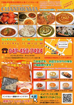 sora724さんのインドカレー店の宣伝と、冷凍カレー通販サイトの宣伝用チラシへの提案