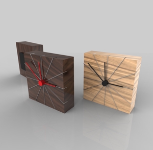 free_lab (free_lab)さんの木製置き時計のデザインへの提案