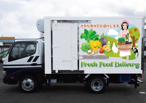 design_studio_be (design_studio_be)さんの食品輸送車ボディープリントデザイン看板依頼への提案