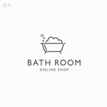 designdesign (designdesign)さんのお風呂グッズのショップサイト「BATH ROOM」のロゴへの提案