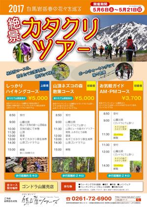 KOBU (COMOV)さんの白馬岩岳マウンテンビュー　カタクリツアー　チラシへの提案