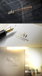 NJONESKYDWS (NJONES)さんの建築会社　「㈱モダンライフ　ハウジング」のロゴへの提案