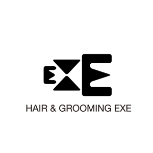 serinoさんの「HAIR & GROOMING  EXE」のロゴ作成への提案