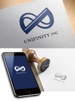 DESIGN DIVE (mstk0711)さんのモバイルアプリ開発プラットフォームを提供「ユニフィニティー」の企業ロゴへの提案
