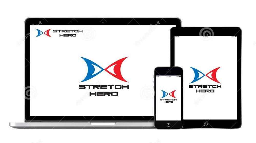 ストレッチ専門店「STRETCH HERO」のロゴ