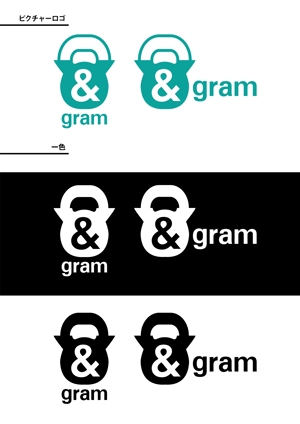 m i y a b i  (mutr0n0703)さんのトレーニングジム　「&gram」のロゴへの提案