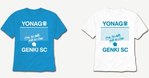 なつの (handsome836)さんの社会人サッカーチーム「YONAGO GENKI SC」応援Tシャツデザインへの提案