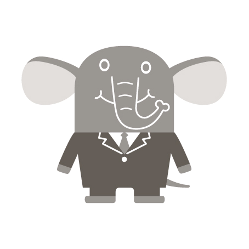 ゾウをモチーフにした士業事務所のキャラクターデザイン