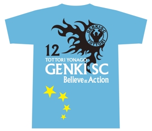 Hi-Hiro (Hi-Hiro)さんの社会人サッカーチーム「YONAGO GENKI SC」応援Tシャツデザインへの提案
