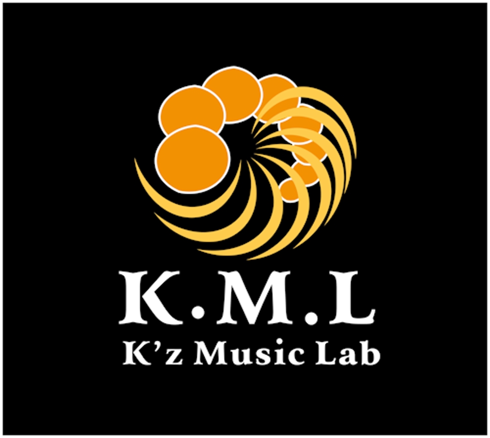 架空のレコード会社「K.M.L」のロゴ