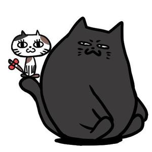 たら (tarara)さんの姉弟の黒猫とミケ猫のキャラクターデザインへの提案