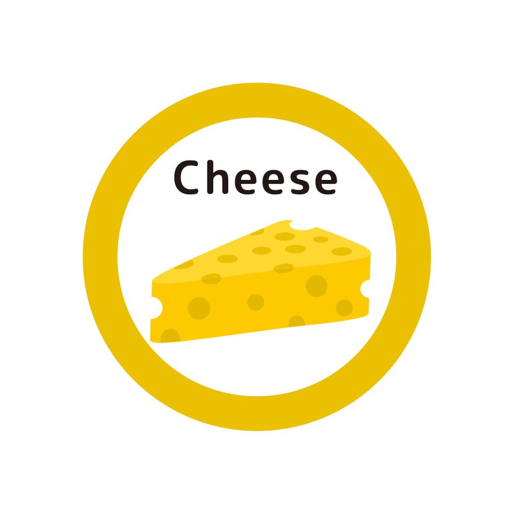 丸看板で使用する｢チーズ｣｢アボカド｣｢肉｣のデザイン