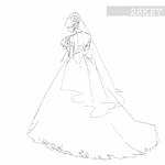 28KEY / ツバキ (28key0)さんのきれいな花嫁の線画への提案
