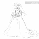28KEY / ツバキ (28key0)さんのきれいな花嫁の線画への提案