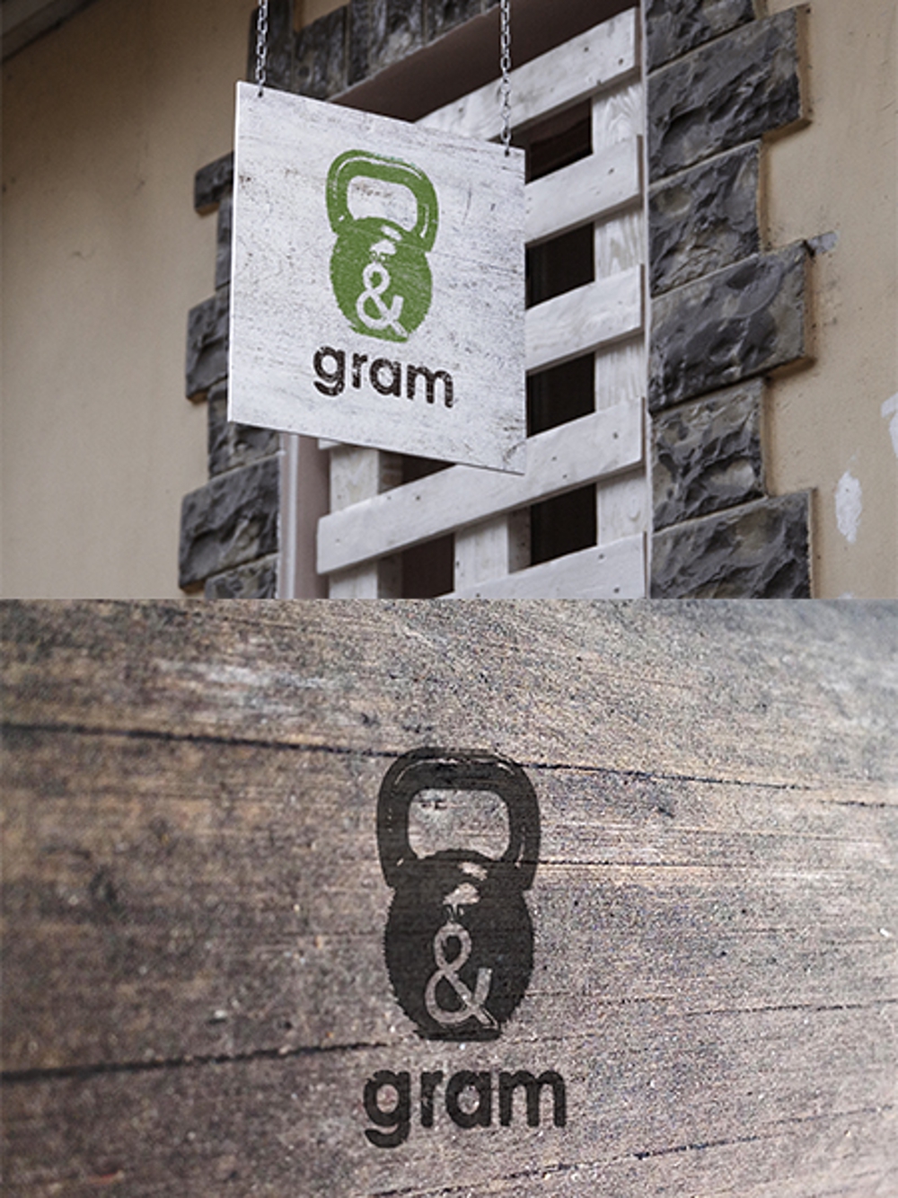 トレーニングジム　「&gram」のロゴ