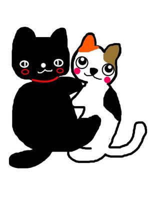 miia (miia)さんの姉弟の黒猫とミケ猫のキャラクターデザインへの提案