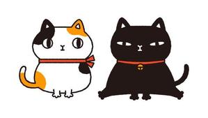 プレミアムオレンジ (premiumorange)さんの姉弟の黒猫とミケ猫のキャラクターデザインへの提案