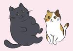 ムーブオン (move-on)さんの姉弟の黒猫とミケ猫のキャラクターデザインへの提案