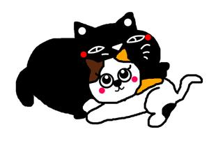 miia (miia)さんの姉弟の黒猫とミケ猫のキャラクターデザインへの提案