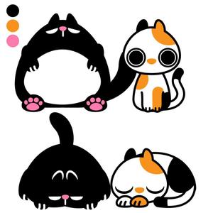 きいろしん (kiirosin)さんの姉弟の黒猫とミケ猫のキャラクターデザインへの提案