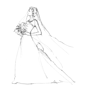 tomotomosho (tomotomosho)さんのきれいな花嫁の線画への提案