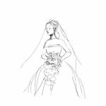 simnemsさんのきれいな花嫁の線画への提案